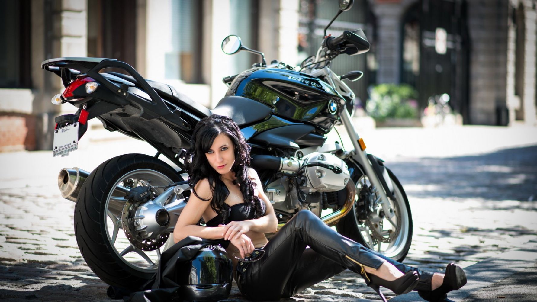 European women on bikes in Huh Hoto