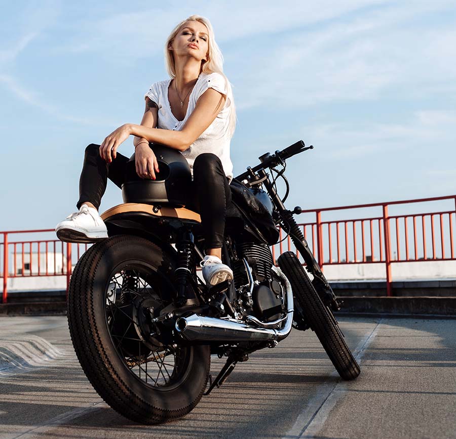Beautiful girls and bikes in Huh Hoto