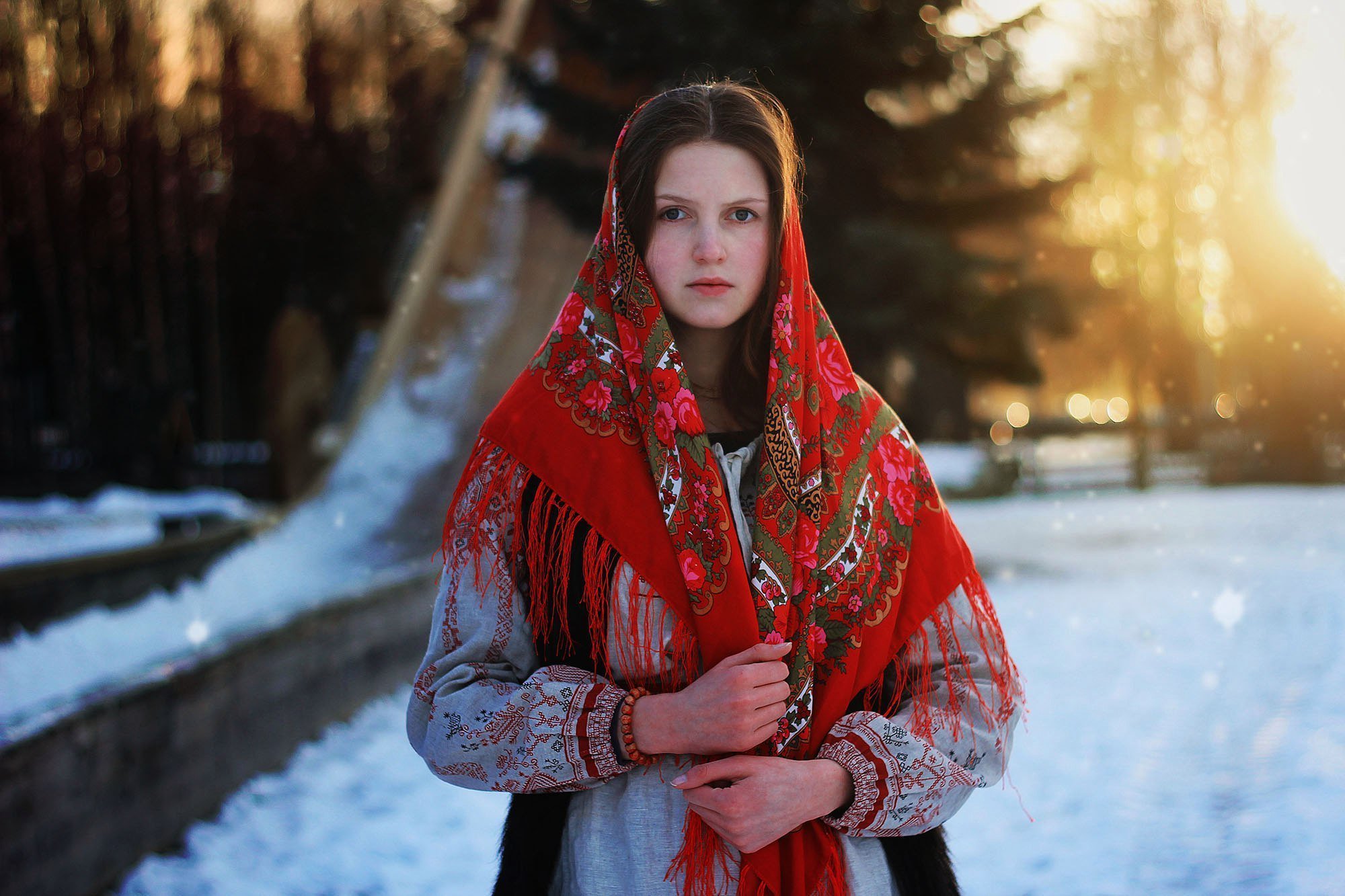 Girls in Slavic costumes in Huh Hoto
