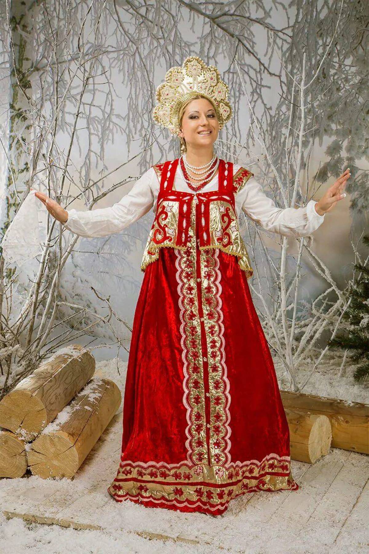 Girls in Slavic costumes in Huh Hoto